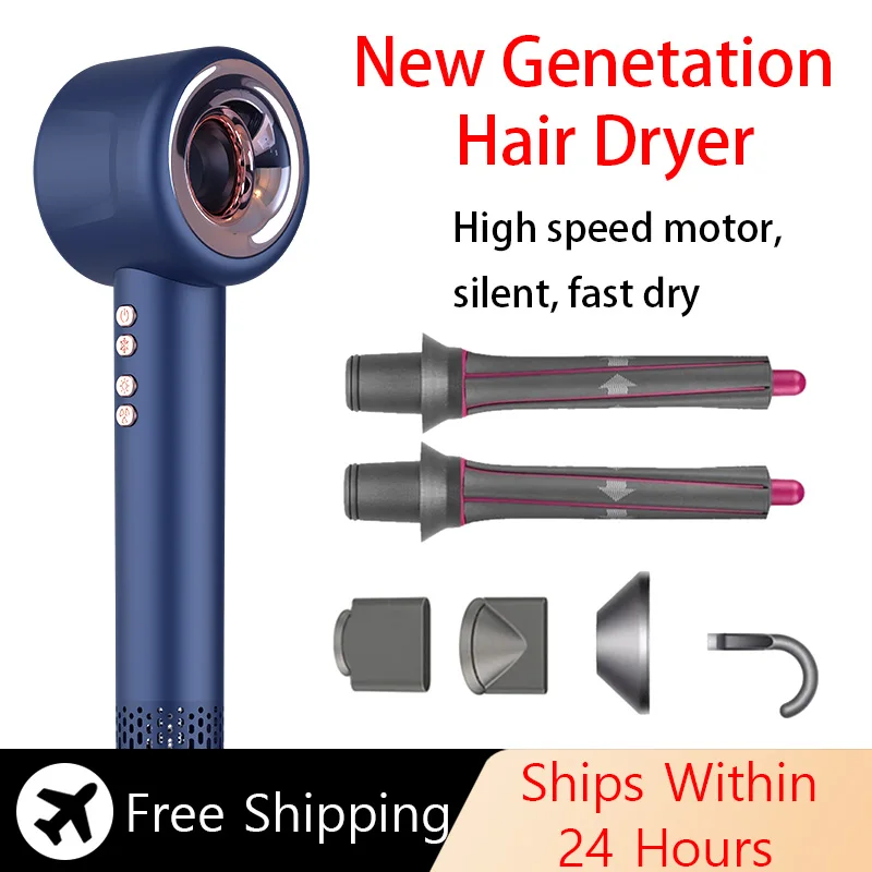 Professional Hair Dryer Leafless Hair Dryer Salon Negative Ionic Blow Hair Dryers Hot/Cold Air Blow Dryer 1600W