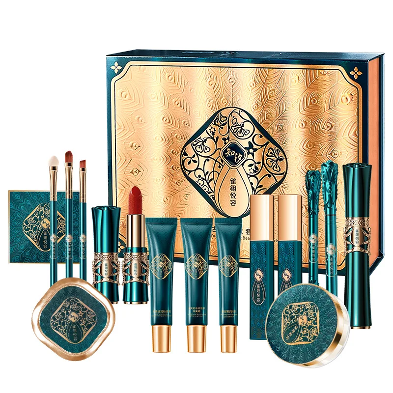 Mackup Set 16 Piece of Cosmetics Full Set Setting Powder Eyeshadow Lipstick Combination Christmas Valentine’s Day Birthday Gift